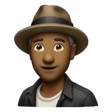 A little painting of a guy in a hat. sticker