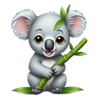 Koala with bamboo sticker