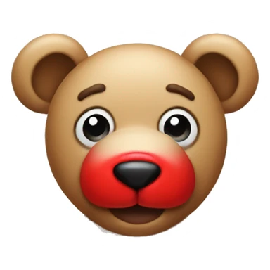 tedy with red nose sticker