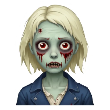parisian zombie french girl sticker
