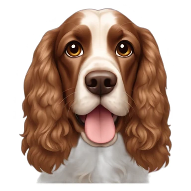 brown English cocker spaniel sticker