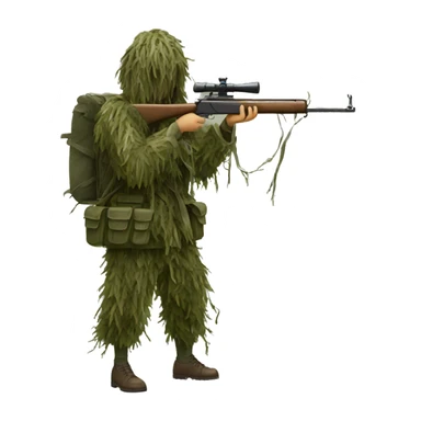 ww2 ghillie sticker