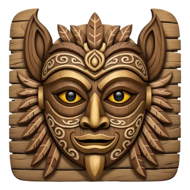 tribal mask sticker