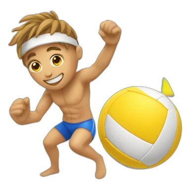 Beach volley sticker
