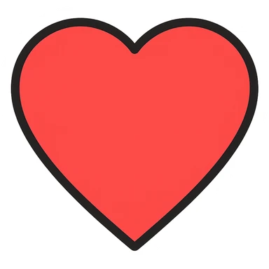 colored heart icon sticker