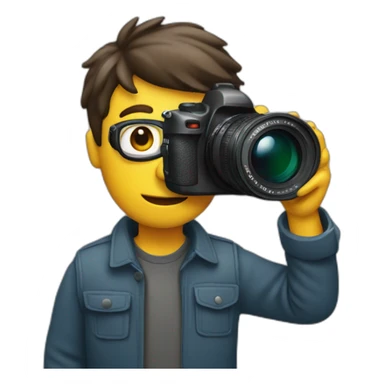 photographer holding flim camera sticker