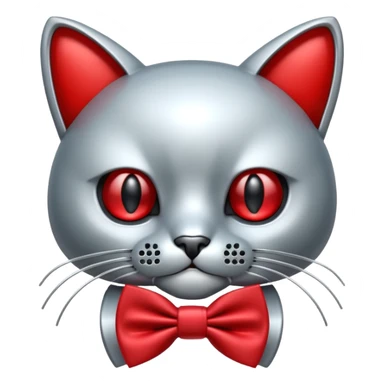 animatronic cat with bow tie like fnaf red  sticker