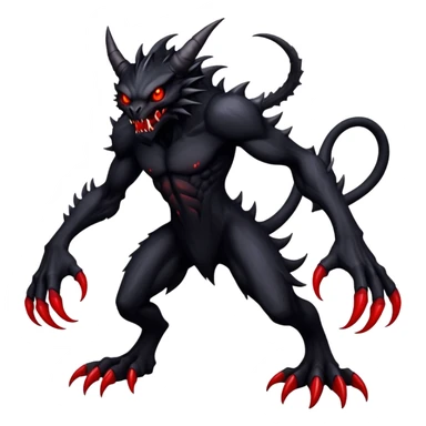  Dark black evil Fakémon-Wickerbeast-creature (full body) sticker