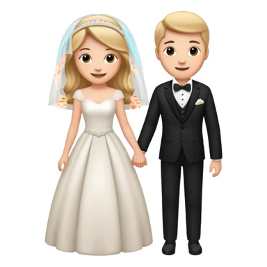 Wedding Modern Classic 2 face sticker