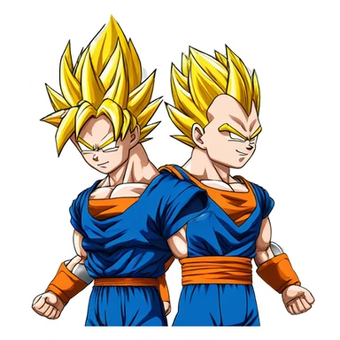 Goku et vegeta en super Sayan bleu sticker