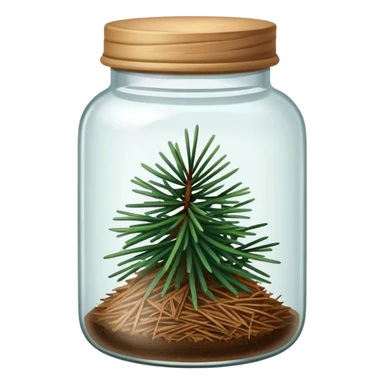 jar of pine needles sticker