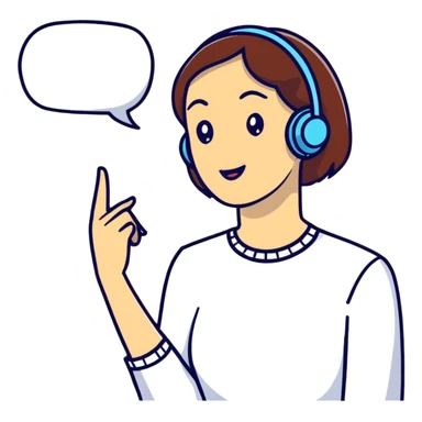 talking woman sticker