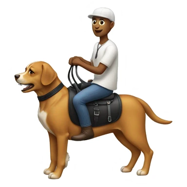 person riding a dog sticker