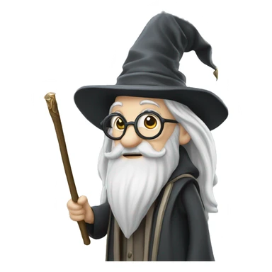 Professor Albus Dumbledore with wand sticker