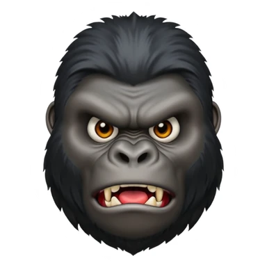 A black gorilla angry face with realstick sticker