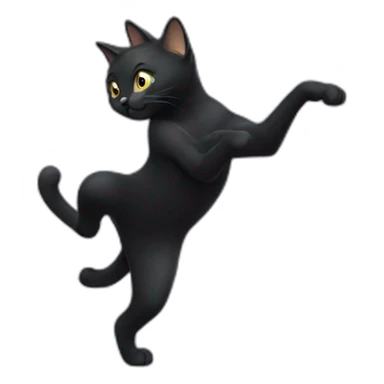 black cat dancing sticker