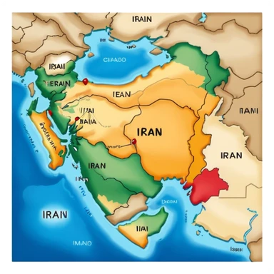 Map of iran sticker