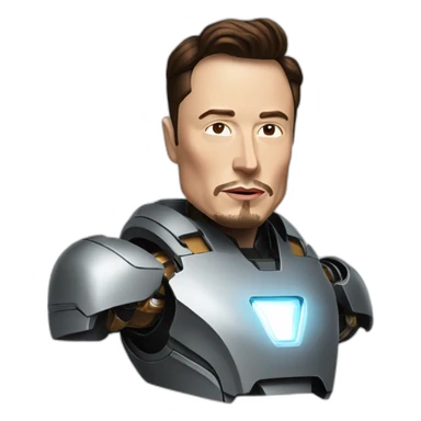 Elon musk iron man sticker