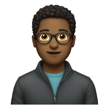 Guy with glasses light skin dark hair holding a heart sticker