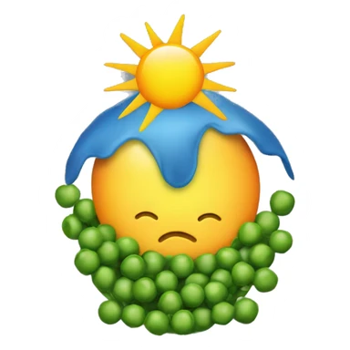 the sun but it’s actually a pea sticker