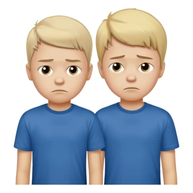 8 years old and 6 years old brothers feeling sad sticker