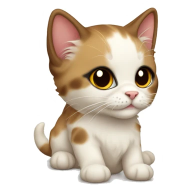 Rag doll kitten with brown seal points sticker