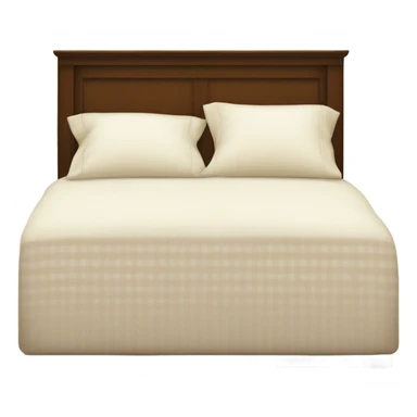 bed with white and cream gingham sheets sticker