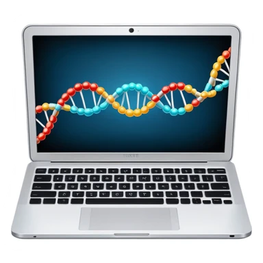 laptop screen has dna sticker