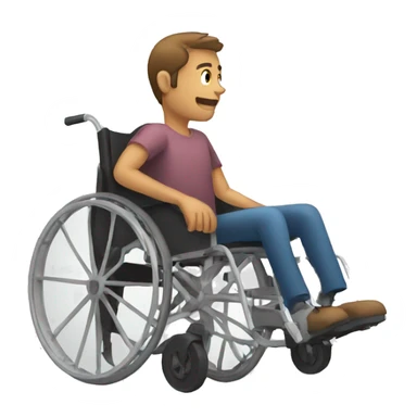 man in a wheelchair sticker