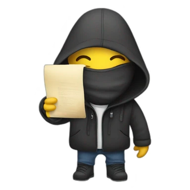 criminal hacker steals document sticker