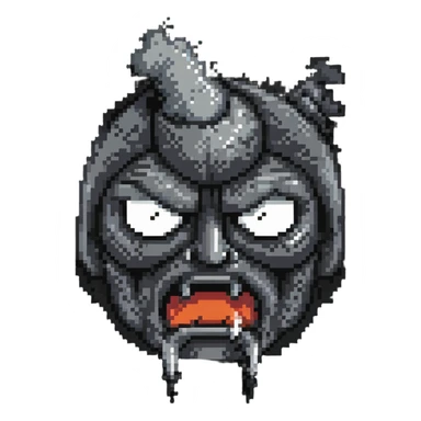 angry face with steam coming from nose, frustrated expression sticker