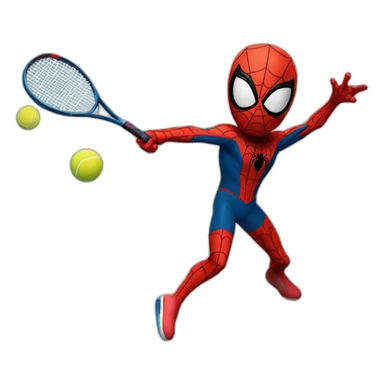 Spider-Man play tennis sticker