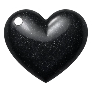 heart with black glitter sticker