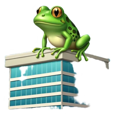 Frog on a skyscraper sticker