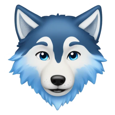 make me a blue and whit and blue wolf sticker
