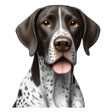 German Shorthaired Pointer Dog Black and White sticker