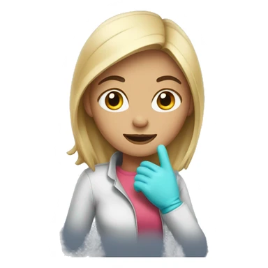 Girl with gloves sticker