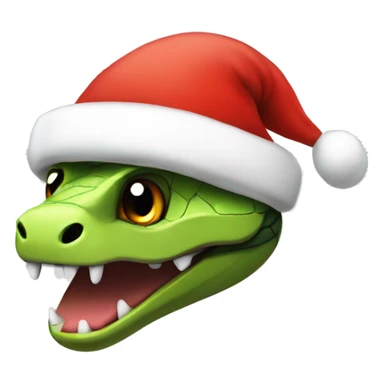 snake with the santa hat on its head sticker