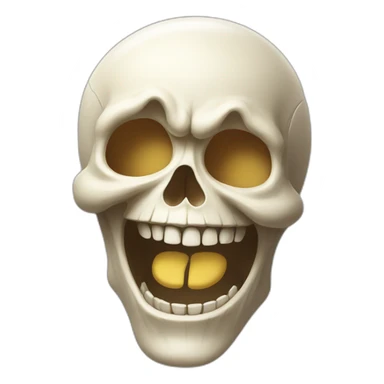 Laughing skull￼ sticker