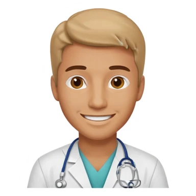 men doctor with scrub sticker