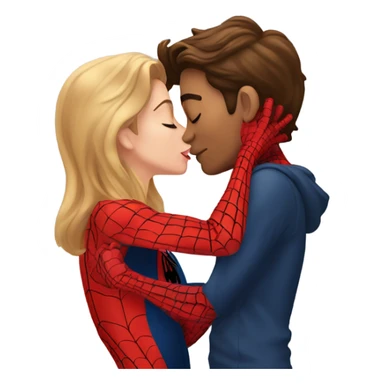 Peter Parker kissing MJ sticker