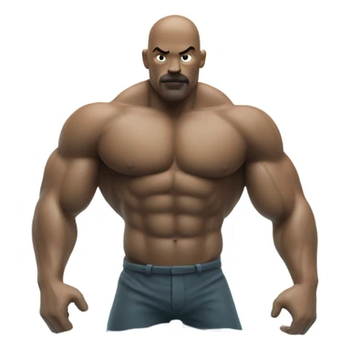 muscle man figure standing in the water sticker