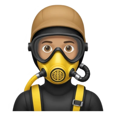 man with scuba mask   sticker
