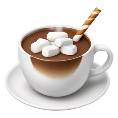 Hot coco with marshmallows  sticker