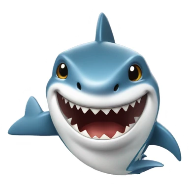 Shark throwing a thumbsup sticker