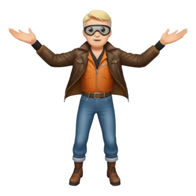 White man wingwalking sticker