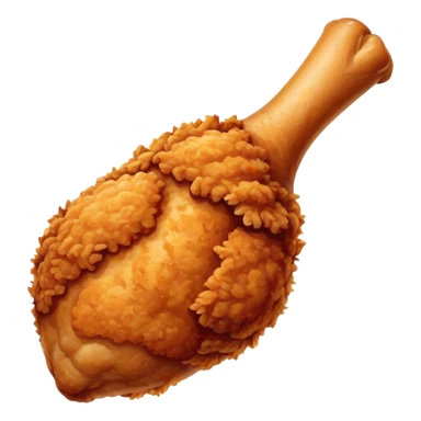 KFC style crispy fried chicken leg with golden brown breading and signature spices sticker