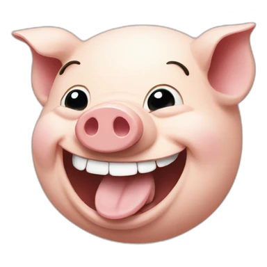Laughing Trump pig sticker