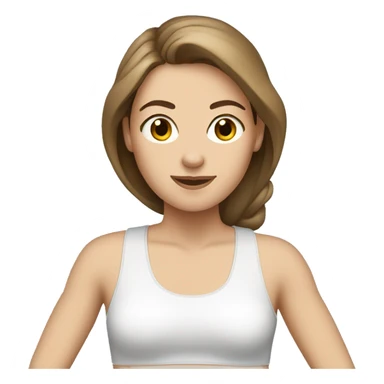 Brown hair white woman pilates sticker