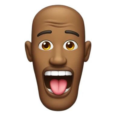 a man who sticks out his tongue sticker